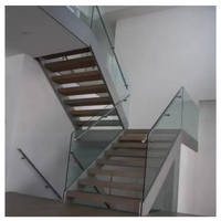 Escalier droit d'intérieur moderne en métal et fer Mono Stringer flottant pour appartement ou cuisine Escalier