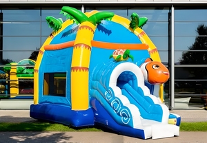 Castillo Inflable Comercial con Tobogán para Alquilar en Fiestas y Celebraciones, Castillo Inflable con Tobogán de Tiburón - Product Image 4