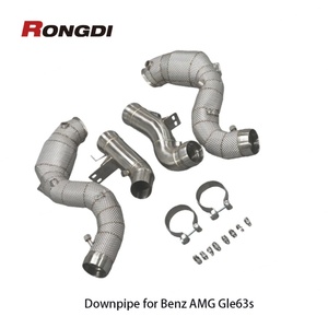 ท่อลงไอเสียแบบ High Flow Catted 200 Cell สแตนเลส 304 หนา 1.5 มม. สำหรับ Mercedes Benz GLE63S GLS63 M177 4.0T - Product Image 2