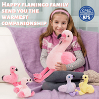 Vente chaude 5Pcs Mignon Doux Famille Flamingo En Peluche Animal En Peluche Jouet pour Les Tout-Petits Filles Garçons Saint Valentin Anniversaire Cadeau De Noël