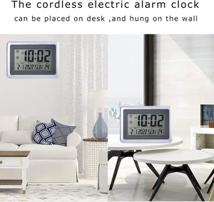 Hot Bán Nguyên Tử Kỹ Thuật Số Đồng Hồ Treo Tường Với Nhiệt Độ Trong Nhà, Lịch, Chức Năng Báo Lại - Product Image 6