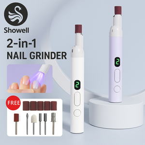 UV ışık ile akülü tırnak matkabı profesyonel taşınabilir elektrikli tırnak törpüsü kiti şarj edilebilir elektrikli tırnak matkap kalem - Product Image 1