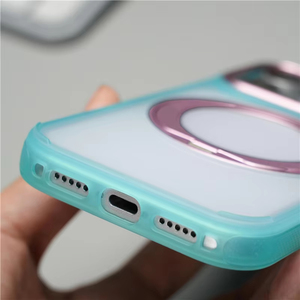 เคสโทรศัพท์แม่เหล็กแบบด้านหรูหราสำหรับ iPhone 17 15 16 Pro Max พร้อมการปกป้อง 360 องศา °   ขาตั้งแหวนพร้อมปุ่มสัมผัส AI ฝาครอบกันกระแทก - Product Image 6