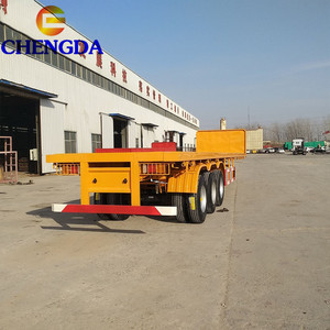 3 4 trục 40ft <span class=keywords><strong>48ft</strong></span> 53ft 60ft <span class=keywords><strong>container</strong></span> phẳng giường phẳng Trailer bán - Product Image 4