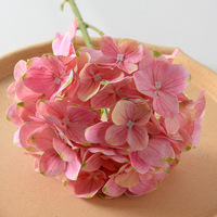 Fleur artificielle réaliste en soie, hortensia, branche unique, tige florale artificielle, décoration murale et de sol pour mariage