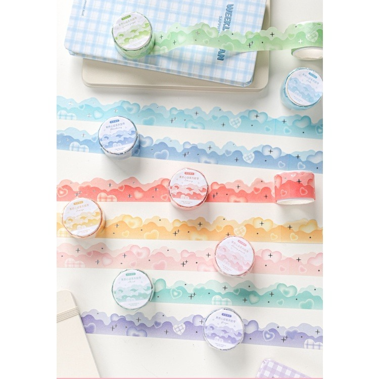 Love tape heart series fresh hand account DIY material stickers decoration washi tape student school stationery