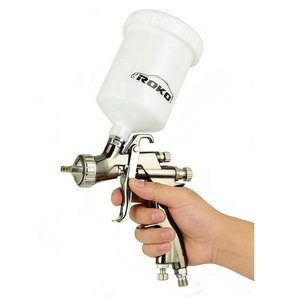Pistolet à air pneumatique ROKO H-902 avec buse de 1,3/1,8 mm, gobelet de 600 ml, alimentation par gravité LVLP pour peinture transparente, certifié CE OEM - Product Image 1