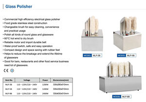 Machine à polir les verres à vin CE Commercial en acier inoxydable 304, tête électrique 2/5/8, 1200W - Product Image 6