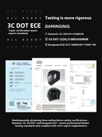Casque intégral en fibre de carbone pour homme XS/S, homologué ECE, fermeture rapide, toutes saisons, pour moto et véhicule électrique
