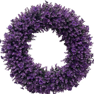 Wholesale custom purple <b>artificial</b> <b>flower</b> wedding decorations round arch backdrop stand wedding party - Product Image 5