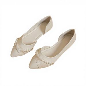 Chaussures plates souples et respirantes à enfiler pour femme, avec bout pointu et design à bouche peu profonde, idéales pour l'automne/le printemps - Product Image 2