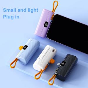 Baterías Portátiles de Emergencia Mini con Pantalla LED de 5000mAh y Cable Integrado para Exteriores, Gran Venta - Product Image 2