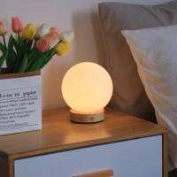 Lampes de table rechargeables en bois et verre, design nordique, veilleuse pour enfants, 2023