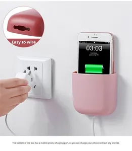 <strong>Storage</strong> Box TV Air Conditioner <strong>Remote</strong> <strong>Control</strong> <strong>Storage</strong> Box Wall-Mounted Bedside Mobile Phone Charging Shelf Modern No-Drill - Product Image 4