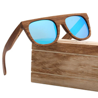 Lunettes de soleil unisexes en bois à monture carrée rétro polarisée, fabriquées à la main, en acétate d'ébène, marque personnalisée