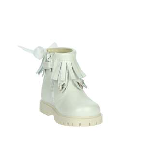 Botas Bajas para Niña Balducci, Color Marfil, con Flecos, Detalle de Mariposa y Lazo Blanco - Product Image 5