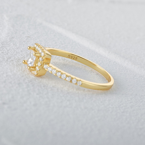 Anillos de Boda de Lujo CANNER, Diseño de Diseñador, Plata de Ley S925, Chapados en Oro de 18K, con Circonita Cúbica para Parejas, Anillos Finos para Mujer - Product Image 3