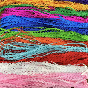 Pita Renda Poliester Ramah Lingkungan Warna Solid Bentuk S Ric Rac Webbing untuk Sepatu, Topi, Pakaian, Tas, Tekstil, Pinggiran Zig Zag - Product Image 2