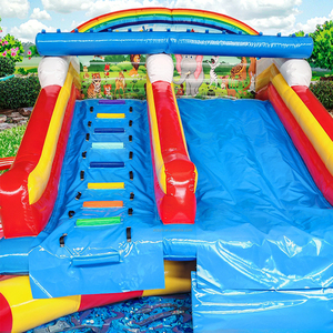 Thương mại trẻ em Người lớn <span class=keywords><strong>Inflatable</strong></span> bouncy Nhà Hồ bơi bơm hơi với trượt nhảy lâu đài bouncy công viên nước với Blower - Product Image 2