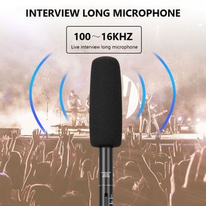 Professional Reporter <strong>Interview</strong> Microphone Wired Microphone Uni-directional Capacitive MIC Black DSLR Camera Wireless Family Ktv - Product Image 3