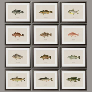 Salle à manger décor mer côtière affiches toile <span class=keywords><strong>peinture</strong></span> mur Animal impression Vintage pêche Art Mural - Product Image 6