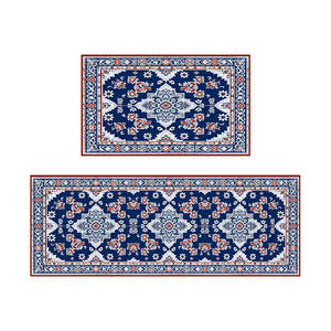 Tapis de cuisine en polaire Dove, rectangulaire, motif médaillon, antidérapant, absorbant l'eau, lavable en machine, en fibre de polyester - Product Image 4