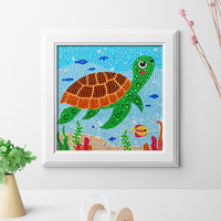 Kit de peinture diamant pour enfants, avec motif de tortue, dessin animé, la vie Marine, Kits de peinture en cristal, meilleur cadeau, décoration murale de maison