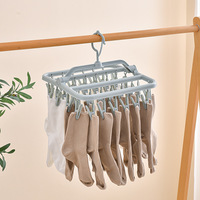 Séchoir rotatif double barre à 360 degrés, multi-pinces, pour vêtements, sous-vêtements et chaussettes, pliable, pour la maison, vente en gros