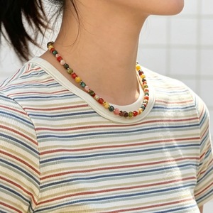 Collar de Piedras Naturales para Mujer, Chapado en Oro, Estilo Bohemio, Joyería para Uso Diario - Product Image 2