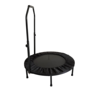 Mini trampoline pliable en PVC de 40 pouces, silencieux, avec poignée réglable, durable, écologique, équipement de gym d'intérieur