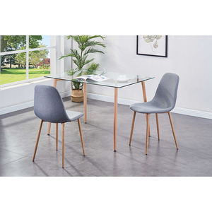 Ensemble <span class=keywords><strong>de</strong></span> Table à <span class=keywords><strong>manger</strong></span> en verre et chaises grises, petite taille, blanc, bon marché, pour 6, <span class=keywords><strong>4</strong></span> et 8 prix, pour Banquet carrée - Product Image 1