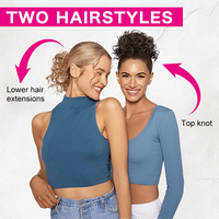Julianna Vente en gros Futura Court Dalia Messy Bun Bouclés Postiches Cordon Queue de Cheval Extensions de Cheveux Synthétiques