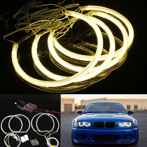 HYML 131MMX4 pour E36 E39 <span class=keywords><strong>E46</strong></span> E38 blanc <span class=keywords><strong>CCFL</strong></span> œil d'ange Halo anneau voiture phare décoration lumière - Product Image 3