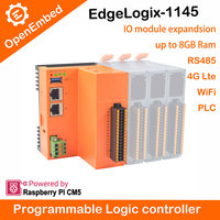 PLC Industrial, Raspberry Pi CM5 IoT Gateway RS485 4G LTE GPS Linux Debian Ubuntu, Expansión IO, Controlador Lógico Programable