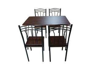 Ensemble de salle à manger <span class=keywords><strong>YUKAI</strong></span> moderne 1+4 DS-638, en métal et bois, pour hôtels et appartements, pour une utilisation en salle à manger - Product Image 2