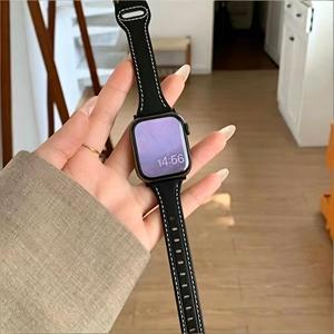 สายนาฬิกาหนัง Upro Slim สำหรับ Apple Watch รุ่น Iwatch Series 10 9 7 SE 6 8 Ultra สายแฟชั่นสำหรับผู้หญิง ขนาด 44 45 มม. 46 มม. 49 มม. 40 มม. 41 มม. - Product Image 6