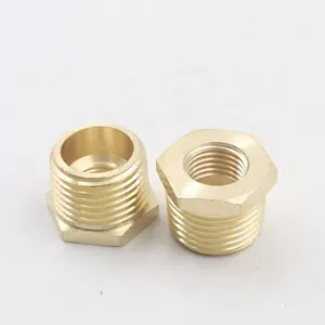 Pipe fitting male female thread hex brass reducing bush