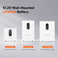 Système de stockage d'énergie domestique Sunark 48V 51.2V 5kWh 10kWh 16kWh avec batterie au lithium et BMS intégré pour une garantie de 10 ans