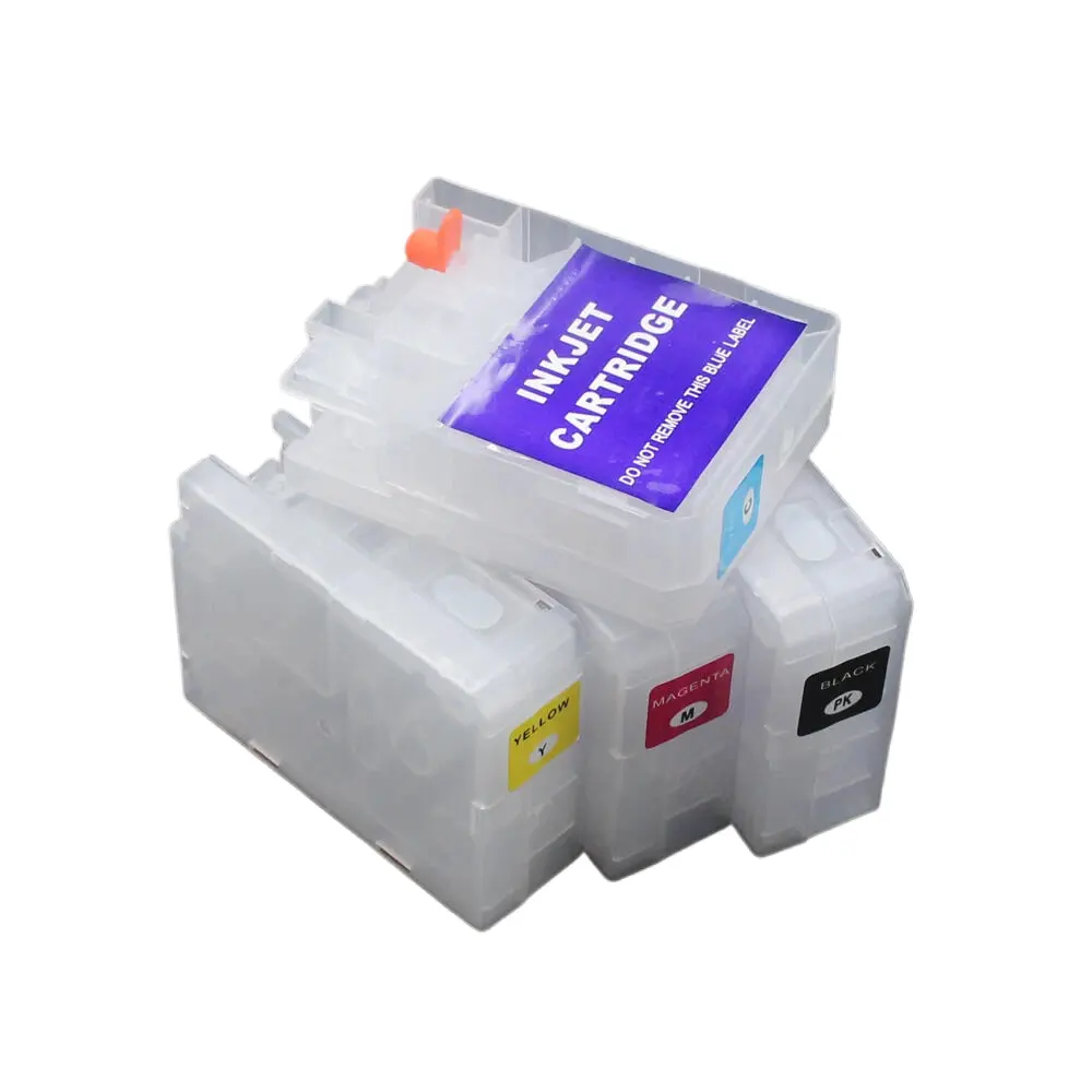 4PC/Set Refillable Ink Cartridge for Epson SJIC35P for Epson ColorWorks CW-C6500 CW-CC6000 Printer Label Printer No Chip