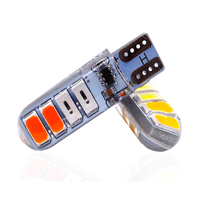 DEAO Silikon-Gel LED T10 194 8SMD 2835 Zweifarbige Blitz-Glühbirne W5W Auto-Stroboskop Neu 3W 12V 200LM Innenraumbeleuchtung