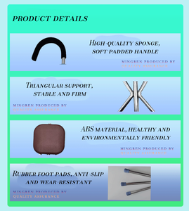 מקל הליכה מתקפל נייד במחיר מפעל, עמיד, מתקפל, נוח, נגד החלקה, לשימוש ביתי ובמרכזי שיקום - Product Image 4