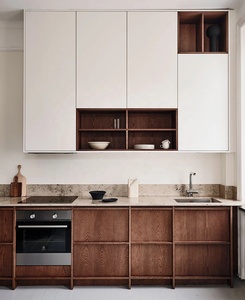 Ensemble d'armoires de cuisine, étagère ouverte, îlot de rangement, four encastré, idéal <span class=keywords><strong>pour</strong></span> les petites ou modernes maisons - Product Image 1