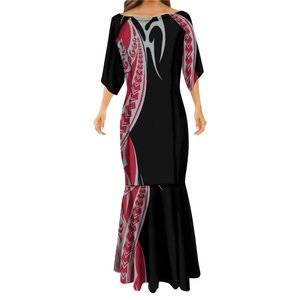 New Stylish Party Fishtail <strong>Dress</strong> Grey Black Plus Size Polynesian Maxi Evening <strong>Dress</strong> Gowns <strong>Custom</strong> Ladies Mermaid Wedding <strong>Dresses</strong> - Product Image 4