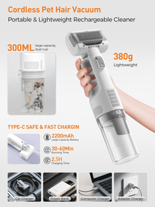 5 in 1 Luxury Cordless Multifunctional Portable Pet Grooming <b>Vacuum</b> Handheld Cat <b>Dog</b> Deshedding Grooming Hair Removal Brush - Product Image 2