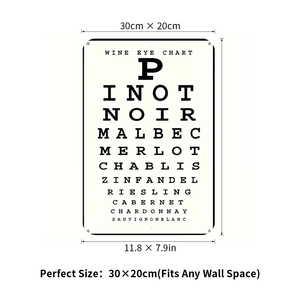 Wein-Augentest-Diagramm Metallschild, Vintage Wein-Sorten Augentest-<span class=keywords><strong>Poster</strong></span> Retro Wandtafel Bar Küche Weinclub Wanddekoration - Product Image 6