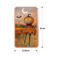 Faible MOQ Barres de cuivre de 1 once .999, motif Chat noir, Fantôme, Citrouille, imprimées en couleur UV, barres de cuivre de collection d'Halloween à vendre