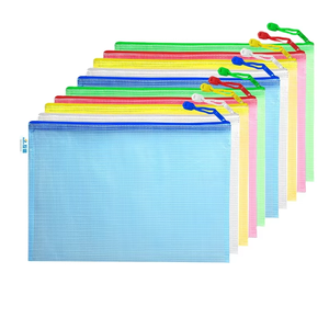 Giá rẻ Văn Phòng TrườNg Nguồn cung cấp 10 màu sắc trong suốt túi lưới A4 PVC túi tài liệu lưới dây kéo Pouch - Product Image 2