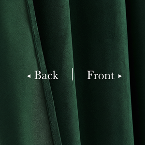 Green Cotton Velvet <b>Curtain</b> Extra Long <b>Curtain</b> Window Drape Stonewashed Drapes Soft Panels Natural Window Treatment Set - Product Image 1