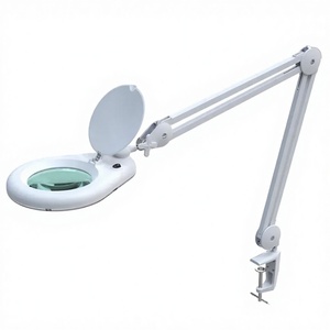 Luz de anillo flexible 360 rotación con soporte cinco patas lámpara de salón de forma cuadrada 5X 8X lámpara de aumento con iluminación led - Product Image 4