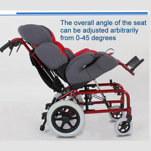 Sedia a rotelle manuale regolabile con schienale alto per bambini con paralisi cerebrale forniture per il trattamento di riabilitazione - Product Image 5